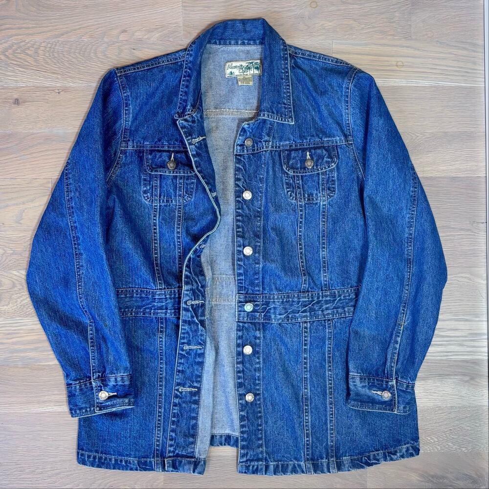 VTG Y2K Havana Jacks Cafe Denim Chore Jacket Longline Western Americana Women XL
